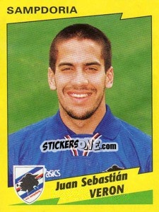 Sticker Juan Sebastián Veron - Calciatori 1996-1997 n. 314 - Panini