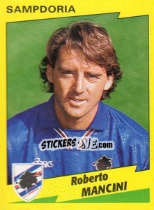 Sticker Roberto Mancini - Calciatori 1996-1997 - Panini