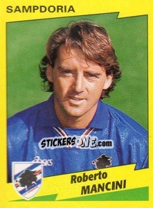 Sticker Roberto Mancini - Calciatori 1996-1997 n. 317 - Panini