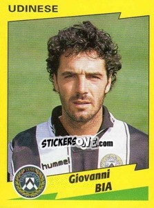 Sticker Giovanni Bia - Calciatori 1996-1997 n. 327 - Panini