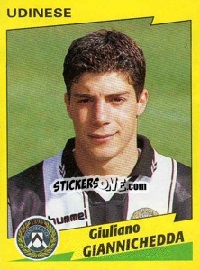 Sticker Giuliano Giannichedda - Calciatori 1996-1997 - Panini