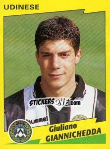Sticker Giuliano Giannichedda - Calciatori 1996-1997 n. 335 - Panini