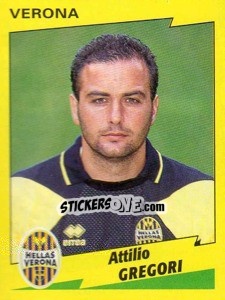 Sticker Attilio Gregori - Calciatori 1996-1997 n. 343 - Panini