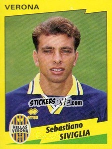 Sticker Sebastiano Siviglia - Calciatori 1996-1997 n. 345 - Panini