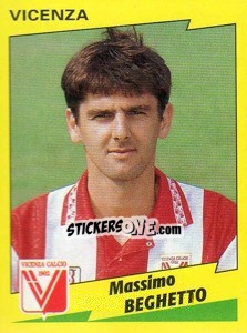 Sticker Massimo Beghetto - Calciatori 1996-1997 - Panini
