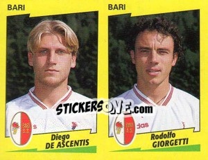 Sticker De Ascentis / Giorgetti  - Calciatori 1996-1997 n. 383 - Panini
