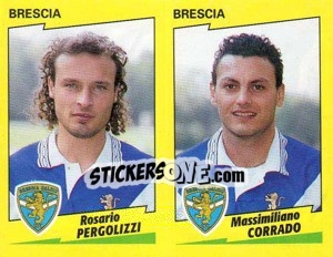 Cromo Pergolizzi / Corrado  - Calciatori 1996-1997 - Panini