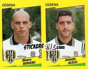 Sticker Bonomi / Aloisi  - Calciatori 1996-1997 - Panini