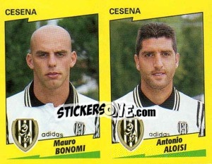 Sticker Bonomi / Aloisi  - Calciatori 1996-1997 n. 408 - Panini
