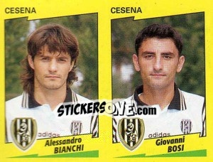 Sticker Bianchi / Bosi  - Calciatori 1996-1997 - Panini