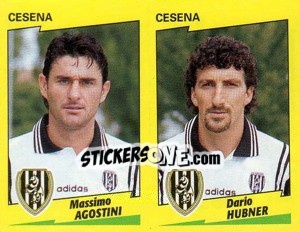 Sticker Agostini / Hubner  - Calciatori 1996-1997 n. 413 - Panini