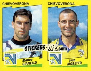 Sticker Gianello / Moretto  - Calciatori 1996-1997 n. 416 - Panini