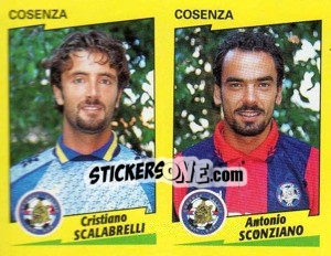 Sticker Scalabrelli / Sconziano  - Calciatori 1996-1997 - Panini