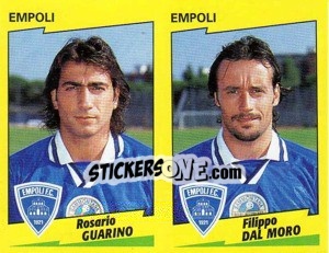 Sticker Guarino / Dal Moro  - Calciatori 1996-1997 - Panini