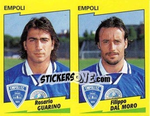 Sticker Guarino / Dal Moro  - Calciatori 1996-1997 n. 445 - Panini