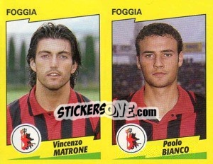 Sticker Matrone / Bianco  - Calciatori 1996-1997 n. 454 - Panini