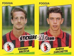 Sticker Brescia / Zanchetta  - Calciatori 1996-1997 - Panini