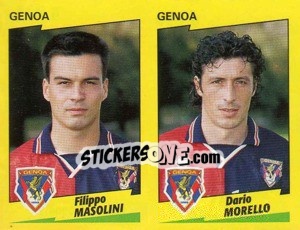 Sticker Masolini / Morello  - Calciatori 1996-1997 n. 466 - Panini