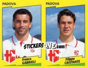 Figurina Gabrieli / Cristante  - Calciatori 1996-1997 - Panini