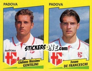 Sticker Gentilini / De Franceschi  - Calciatori 1996-1997 n. 493 - Panini