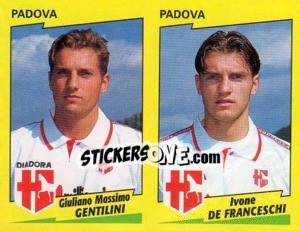 Figurina Gentilini / De Franceschi  - Calciatori 1996-1997 - Panini