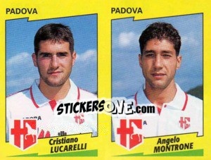 Sticker Lucarelli / Montrone  - Calciatori 1996-1997 - Panini