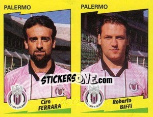 Sticker Ferrara / Biffi  - Calciatori 1996-1997 n. 498 - Panini
