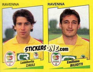 Sticker Zauli / Biliotti  - Calciatori 1996-1997 n. 520 - Panini