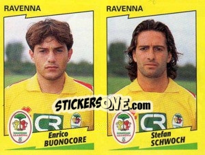 Sticker Buonocore / Schwoch  - Calciatori 1996-1997 - Panini