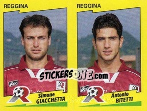 Cromo Giacchetta / Bitetti  - Calciatori 1996-1997 - Panini