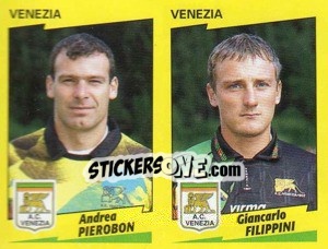 Sticker Pierobon / Filippini  - Calciatori 1996-1997 - Panini