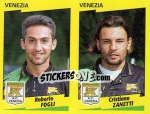 Sticker Fogli /  Cristiano Zanetti  - Calciatori 1996-1997 n. 555 - Panini