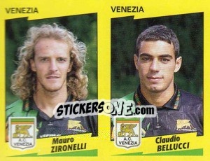 Sticker Zironelli / Bellucci  - Calciatori 1996-1997 n. 556 - Panini