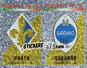 Sticker Scudetto Prato/Saronno (a/b) - Calciatori 1996-1997 - Panini