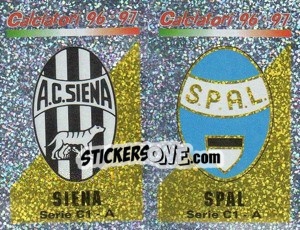 Figurina Scudetto Siena/SPAL (a/b) - Calciatori 1996-1997 - Panini