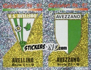 Cromo Scudetto Avelino/Avezzano (a/b) - Calciatori 1996-1997 - Panini