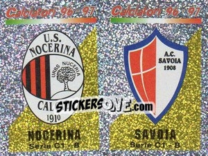 Figurina Scudetto Nocerina/Savoia (a/b) - Calciatori 1996-1997 - Panini