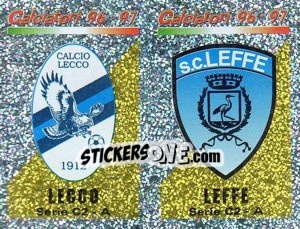 Sticker Scudetto Lecco/Leffe (a/b) - Calciatori 1996-1997 - Panini