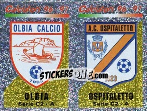 Figurina Scudetto Olbia/Ospitaletto (a/b)