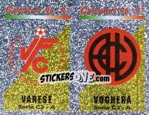 Sticker Scudetto Varese/Voghera (a/b) - Calciatori 1996-1997 - Panini