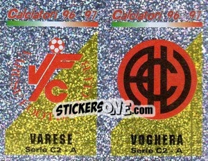 Sticker Scudetto Varese/Voghera (a/b) - Calciatori 1996-1997 n. 620 - Panini