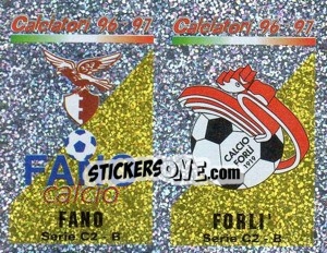 Sticker Scudetto Fano/Forli' (a/b) - Calciatori 1996-1997 n. 622 - Panini