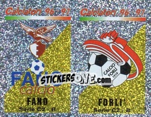 Figurina Scudetto Fano/Forli' (a/b) - Calciatori 1996-1997 - Panini