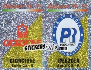 Cromo Scudetto Giorgione/Iperzola (a/b) - Calciatori 1996-1997 - Panini