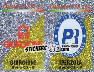 Sticker Scudetto Giorgione/Iperzola (a/b) - Calciatori 1996-1997 n. 623 - Panini