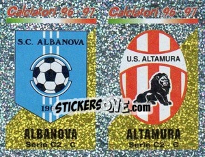 Figurina Scudetto Albanova/Altamura (a/b) - Calciatori 1996-1997 - Panini