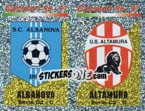 Sticker Scudetto Albanova/Altamura (a/b) - Calciatori 1996-1997 n. 630 - Panini