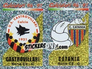 Sticker Scudetto Castrovillari/Catania (a/b) - Calciatori 1996-1997 n. 633 - Panini