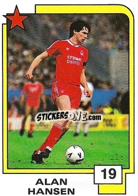 Sticker Alan Hansen - Soccer Superstars 1988 - Panini