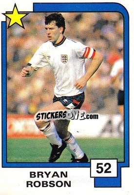 Sticker Bryan Robson - Soccer Superstars 1988 - Panini